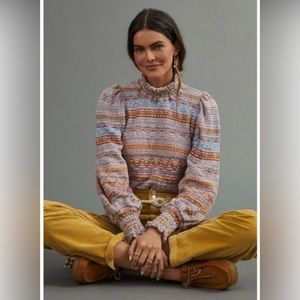 Anthro/Cecilia Prado Mock neck sweater